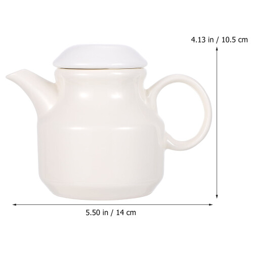 1Pc Ceramic Sauce Pitcher White Multipurpose Gravy Cup with Lid 1