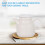 1Pc Ceramic Sauce Pitcher White Multipurpose Gravy Cup with Lid 5