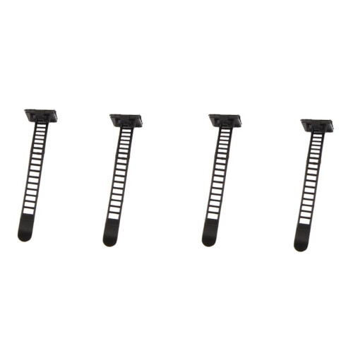 200Pcs Black Sticky Adjustable Wire Ties Cable Clips Clamp Plastic Self Adhesive Cable Ties Fix Holder Clips