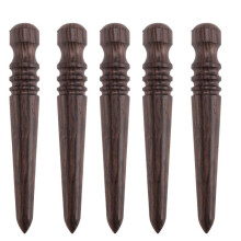5X Wooden Leather Burnisher Tool - Tapered Slicker Features 4 Grooves for Burnishing of Various Leather Thicknesses