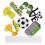 Soccer Theme Cupcake Toppers Assorted Color 40Pcs 0.04In 5