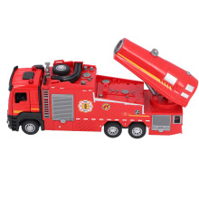 Multifunctional Alloy Fire Truck Toy, 20.5x5cm, Includes 3 LR44 Batteries