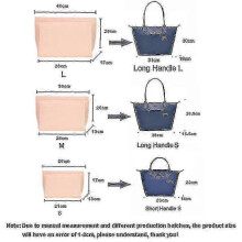(S, B-Stil 2) Filzeinsatz für Longchamp Handtaschen, Kosmetiktasche aus Filzstoff, tragbarer Reise-Organizer, Artikelnummer: Tw fg2025031701408