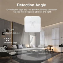 3X Tuya Zigbee Mänsklig Närvarodetektor med Hållare PIR-Sensor för Människokroppen MmWave Mikrovågsrörelsedetektor