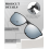 Conjunto de 3 lentes de plástico para óculos de sol com encaixe, modelo retangular e flip-up. 3