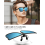 Conjunto de 3 lentes de plástico para óculos de sol com encaixe, modelo retangular e flip-up. 6