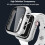 Συμβατή με θήκη XiHAMA για Apple Watch για SE/6/5/4 + Προστατευτικό οθόνης, λεπτό σκληρό 2