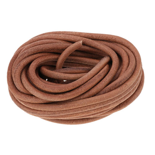 10m rund PU-lædersnor til hobbyarbejde - 8mm diameter 2