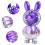 Little Rabbit Gradient Color Electroplattierung Handheld Lighting Charging Fan 4
