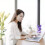 Little Rabbit Gradient Color Electroplattierung Handheld Lighting Charging Fan 6