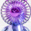 Little Rabbit Gradient Color Electroplattierung Handheld Lighting Charging Fan 7