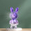 Little Rabbit Gradient Color Electroplattierung Handheld Lighting Charging Fan 8