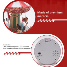 Xmas Glowing Music Carousel Wheel Christmas Gifts Christmas Eve Gifts Christmas Ornaments Home Decoration Gifts A