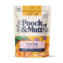 Pooch & Mutt - Senior Superfood Complete Dry Dog Food Grain Free (Regular Sized Kibble), for Older Dogs, Chicken, 1.5kg (packaging may vary)