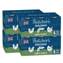 Butcher's Simply Gentle Wholegrain Recipes Wet Dog Food Tin Cans Variety Pack, 9