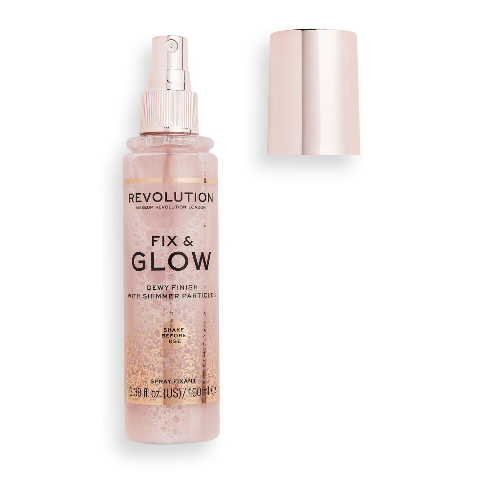 Revolution Beauty London Revolution Beauty Fix & Glow Fixing Spray, Illuminating & Hydrating, Vegan & Cruelty-Free, 100Ml