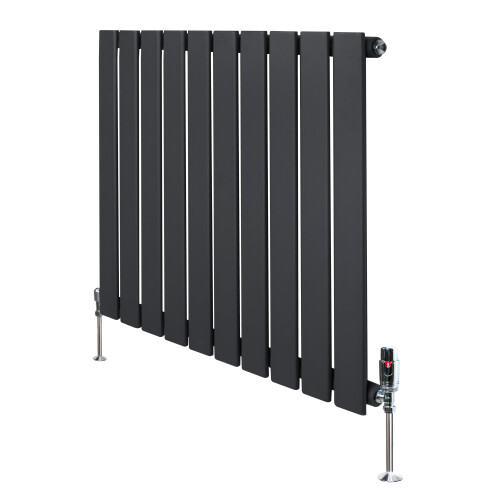 Flachheizkörper & Ventile – 600mm x 700mm – Anthrazitgrau