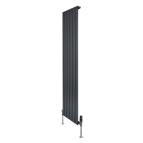 Flachheizkörper & Ventile – 1600mm x 420mm – Anthrazitgrau