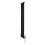 (Black, 1600mm x 280mm) Flat Single Column Radiator Modern Designer Panel with Valves 1
