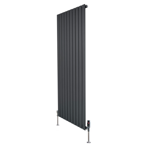 Flachheizkörper & Ventile – 1600mm x 700mm – Anthrazitgrau