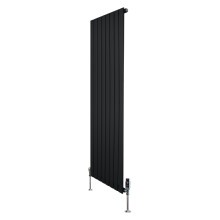 Flachheizkörper & Ventile – 1600mm x 560mm – Schwarz