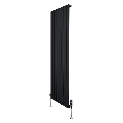 Flachheizkörper & Ventile – 1600mm x 560mm – Schwarz