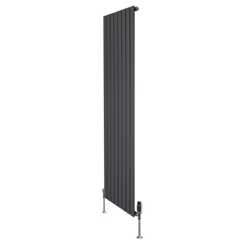 Flachheizkörper & Ventile – 1800mm x 560mm – Anthrazitgrau