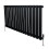 (Black, 600mm x 1190mm) Flat Single Column Radiator Modern Designer Panel with Valves 1