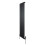 (Black, 1600mm x 420mm) Flat Single Column Radiator Modern Designer Panel with Valves 1