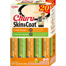 INABA Churu Skin & Coat Cat Treat - Chicken (20 x 14g)