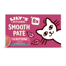 Lily’s Kitchen Smooth Paté, Complete Nutrition, Kitten Wet Food Multipack (32x85g) Trays, Tailored for Kittens, With Freshly Prepared Meat, Offal &