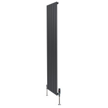 Flachheizkörper & Ventile – 1800mm x 420mm – Anthrazitgrau