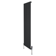 Flachheizkörper & Ventile – 1800mm x 560mm – Schwarz