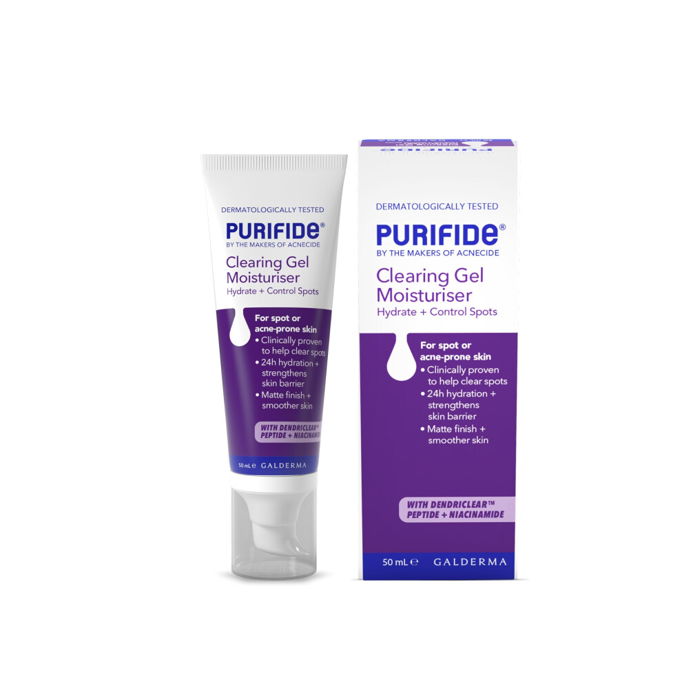 Acnecide Purifide By Spot Clearing Gel Face Moisturiser, Spot Treatment With Peptides & Niacinamide, 50Ml