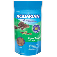 AQUARIAN Complete Nutrition, Aquarium Algae Eater Fish Food, Sinking Algae Wafers, 85 g Bag