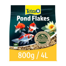 Tetra Pond Flake, Complete and Varied Fish Food for Young and Small Pond Fish, 4