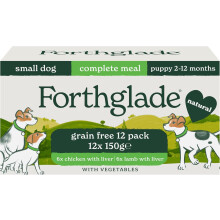 Forthglade Wet Dog Food for Small Dogs (12 x 150g Trays) - Puppies 2-12 Months,
