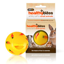 VETIQ Healthy Bites Activity treat Ball For Hours of Fun & Exercise For Small Animals, 7 cm Diameter (Pack of 1)