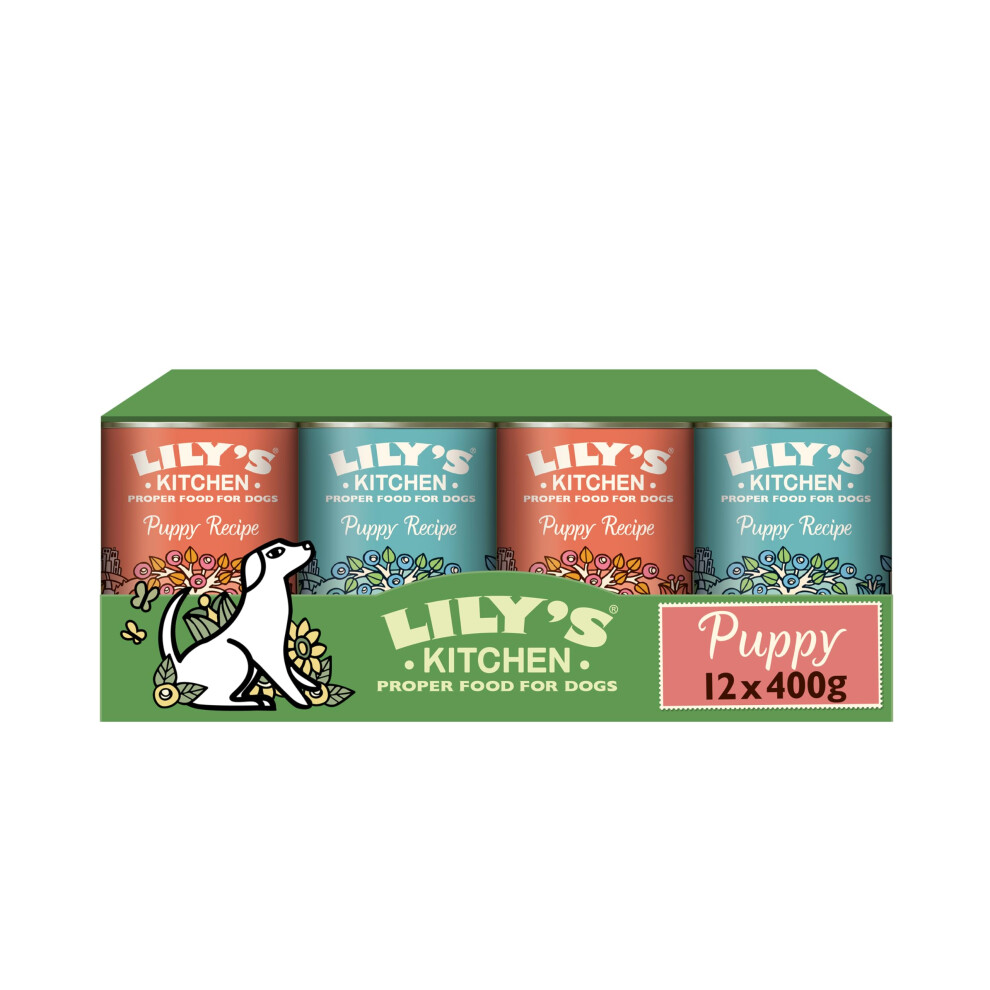 Photos - Bird Food Lilys Kitchen Lily's Kitchen Natural Puppy Wet Dog Food Multipack Grain-Free Recipe 12 x 400g 