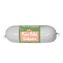 Pure & Natural Wet Dog Food Pate Chub Roll, 97% Salmon 400g - High Meat Content,