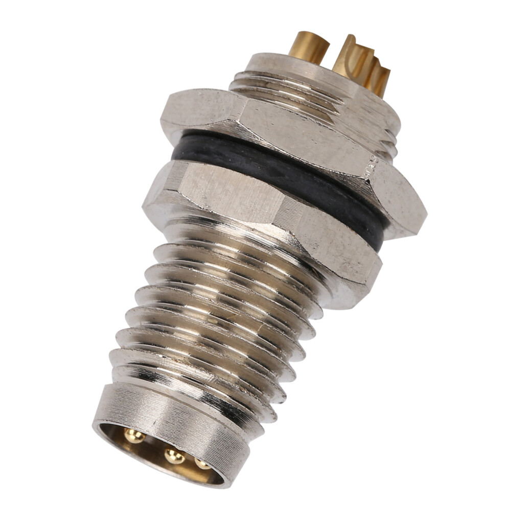 Ip67 4Pin M8 Aviation Plug Connector Brass Nickel Shell Metal Interface 5041390931012