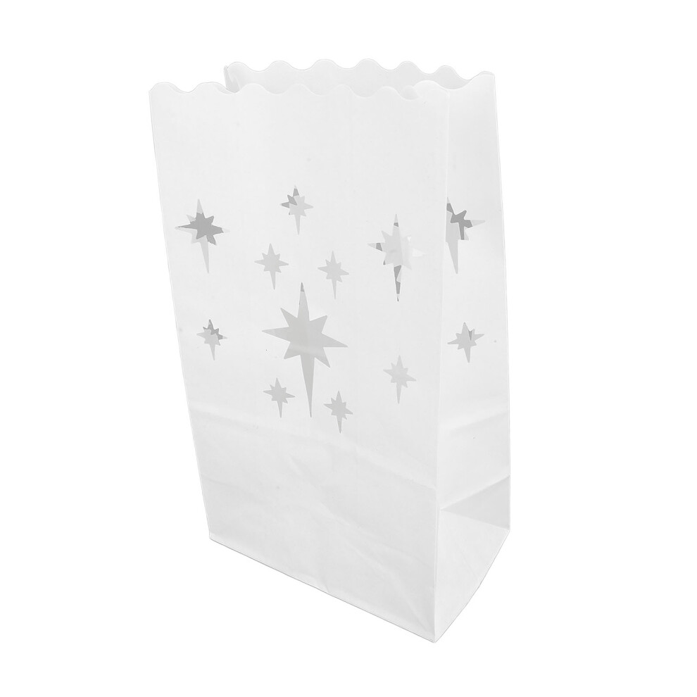 20 pcs White Flame Resistant Luminary Bags 15x25.7x9.3cm