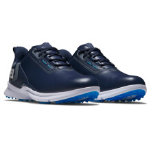 (UK 10.5, Navy) Footjoy Mens FJ Fuel Spikeless Cushioned Durable Waterproof Golf Shoes