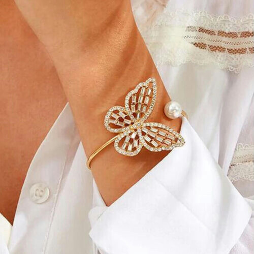 Butterfly Bangle Bracelet 925 Silver with Cubic Zirconia 2