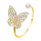 Butterfly Bangle Bracelet 925 Silver with Cubic Zirconia 4