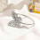 Butterfly Bangle Bracelet 925 Silver with Cubic Zirconia 6