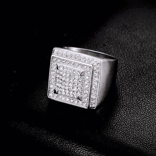 Men's Smooth Double-Layer Wedding Ring 1 Pc 1