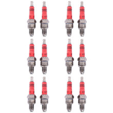 Pack of 12 Racing 3 Electrode A7tc for 50cc 110cc 125cc 150cc Atv Scooter Dirt Bike Go Kart