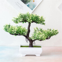 2X Piante Artificiali Bonsai Piccolo Vaso per Alberi Piante Finte Fiori In Vaso Bonsai Finti per La Casa Tavolo da Pranzo Hotel Garden Decor B