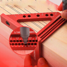 3D Multi-Angle Measuring Ruler Aluminum Alloy Carpenter Square 45/90